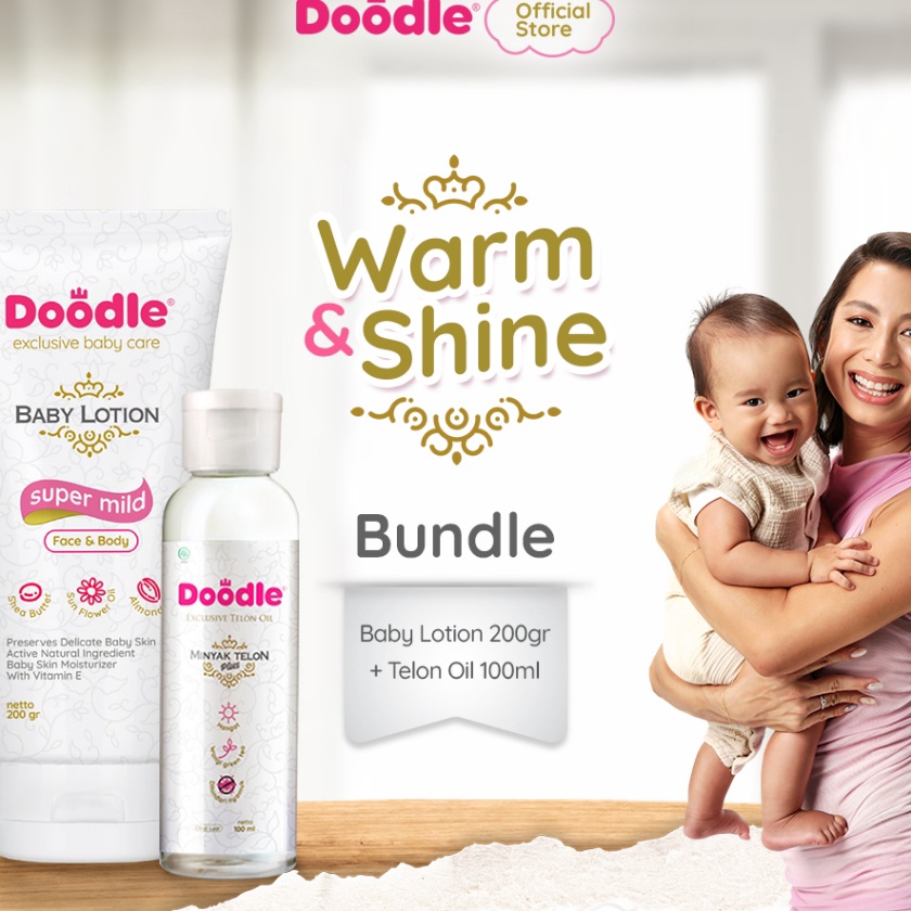 

KI3 Warm Shine Bundling Doodle Telon Oil 1ml Doodle Baby Lotion 2g