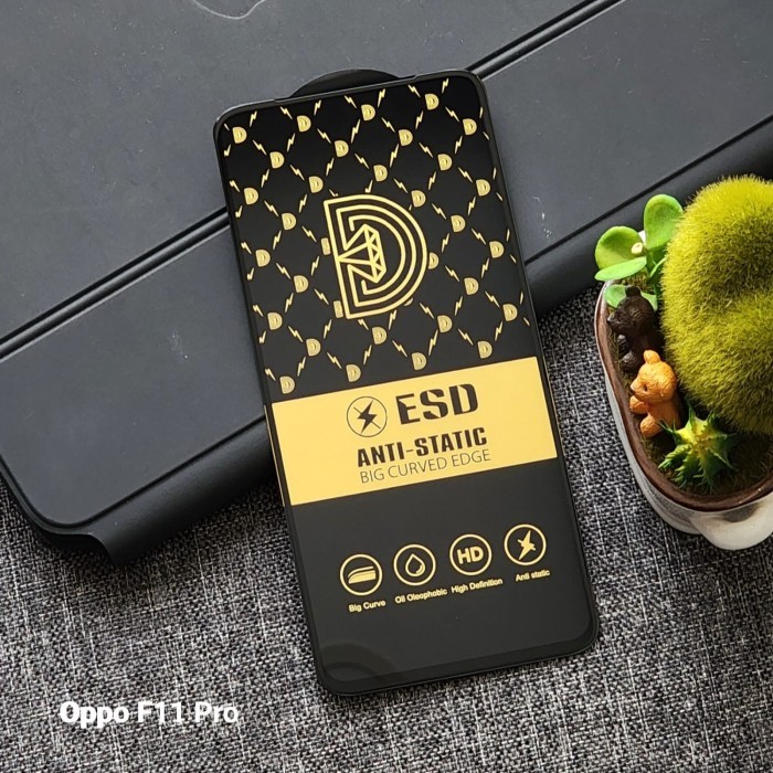 (ESD Glass) Tg Tempered Glass Kaca ESD Anti Static Glossy Oppo A5S A7 A12 F9 A11K A15 A15S A16 A16S 