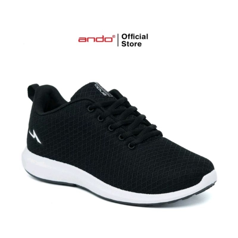 Ando Sepatu Sneakers Liam & BSC 21 Pria Dewasa - Hitam/Putih & ALL BLACK