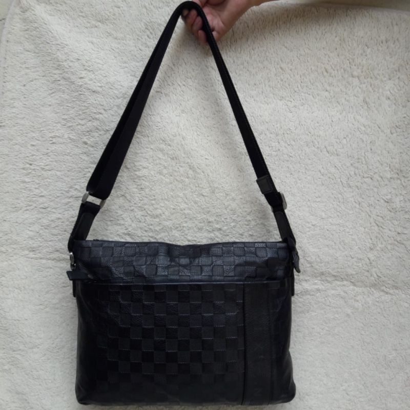 Tas Mexican Selempang Sling Bag Coklat Kulit Asli Pria