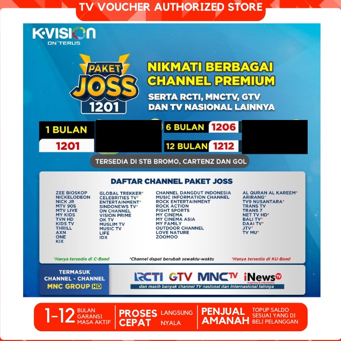 KODE A32Q Paket JOSS K VISION 3 Hari18 Hari Paket Anak KVision