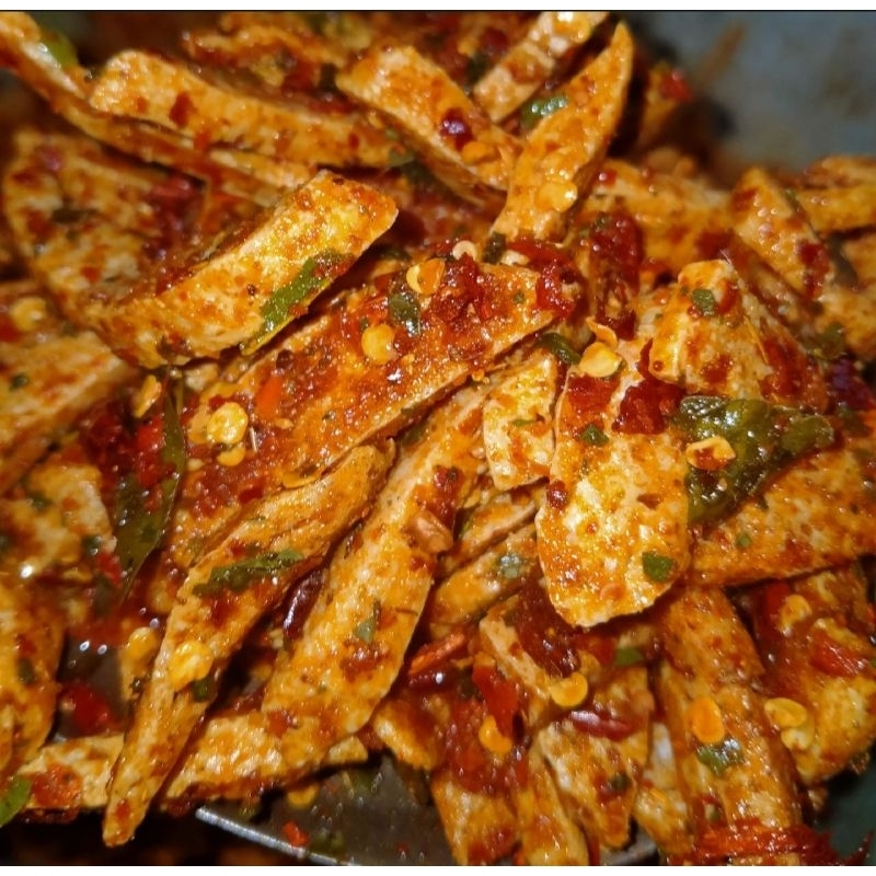 

basreng rasa pedas daun jeruk, berat 500gram (bumbu basah)