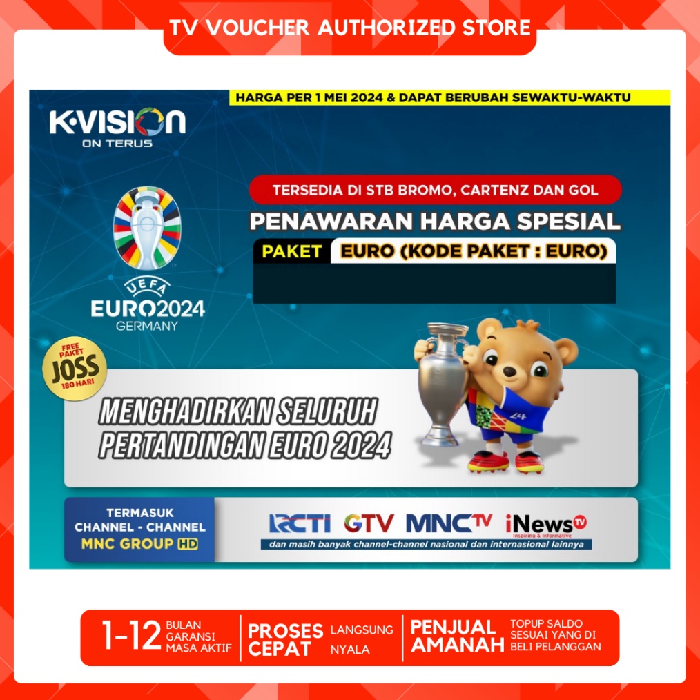 KODE K67B Voucher Paket Kvision EUFA EURO GERMANY 224 K VISION