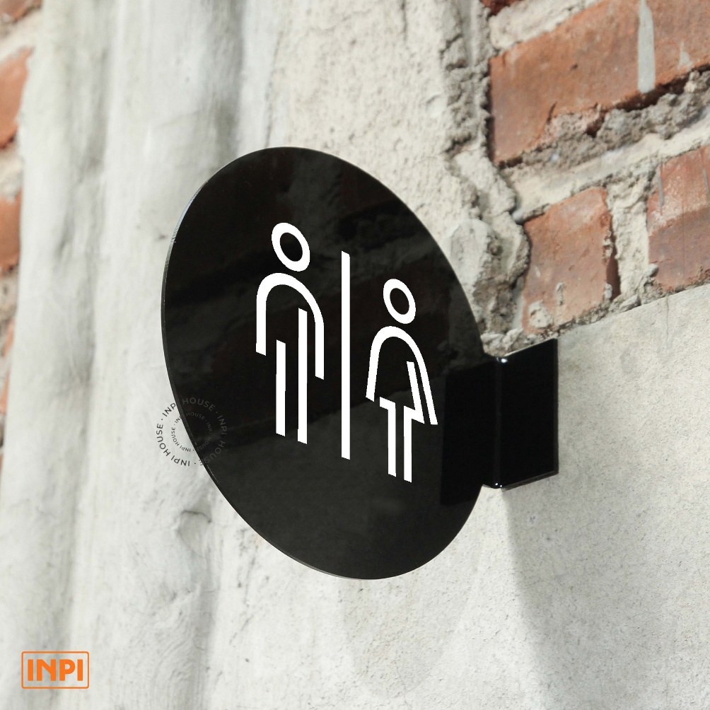 

KODE C75R sign board toilet rest room sign akrilik sign pop up signage toilet cewek cowok outdoor sign
