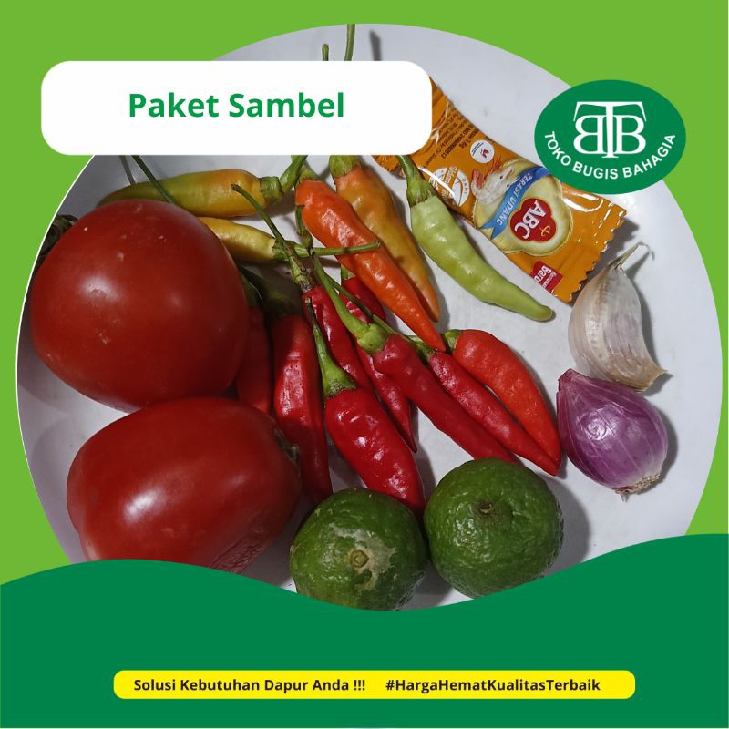 

Paket Sambel (Cabe Kecil, Tomat, Bamer, Baput, Jeruk Purut, Terasi) Pasar Online Makassar