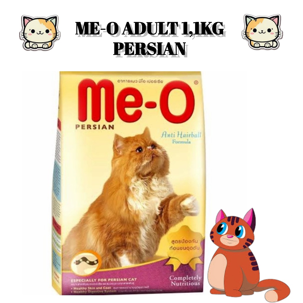 Meo Persian Adult 1.1kg 1.1 kg Me-O Makanan Kucing Persia Dewasa 1.2kg