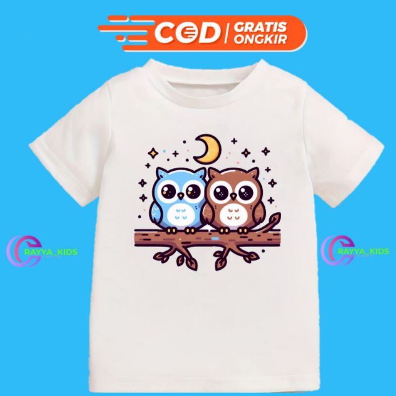 BAJU ANAK KAOS ANAK BURUNG HANTU