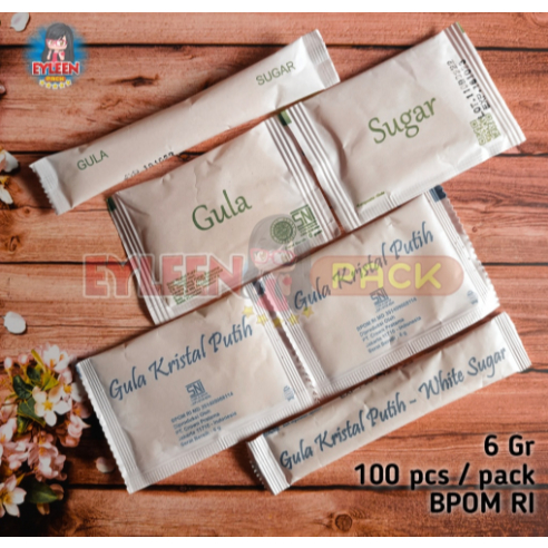 

White Sugar Sachet / Gula Putih Sachet isi 100 pcs ( Kotak / Batang )