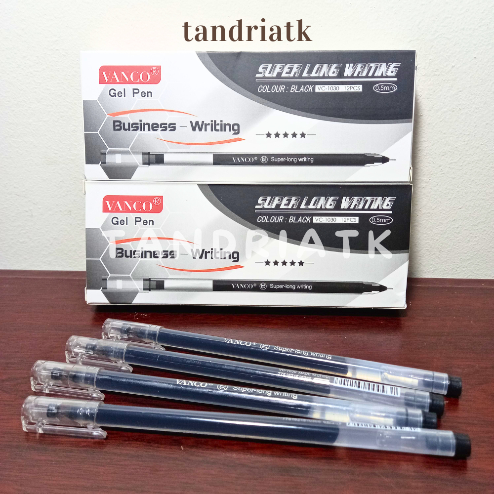 

[1 Lusin/ 12 Pcs] Bolpen Vanco / Pulpen Gel / Pena Vanco VC-1030 0.5 SQUEEZY GP-SQ01 Hosana 1020 VC-1990 1986 1990 Labubu