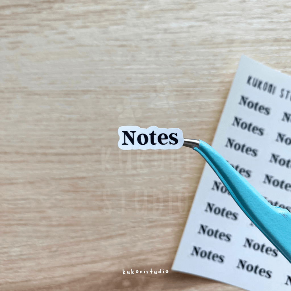 

Notes Sticker | Planner Sticker | Kukoni Studio