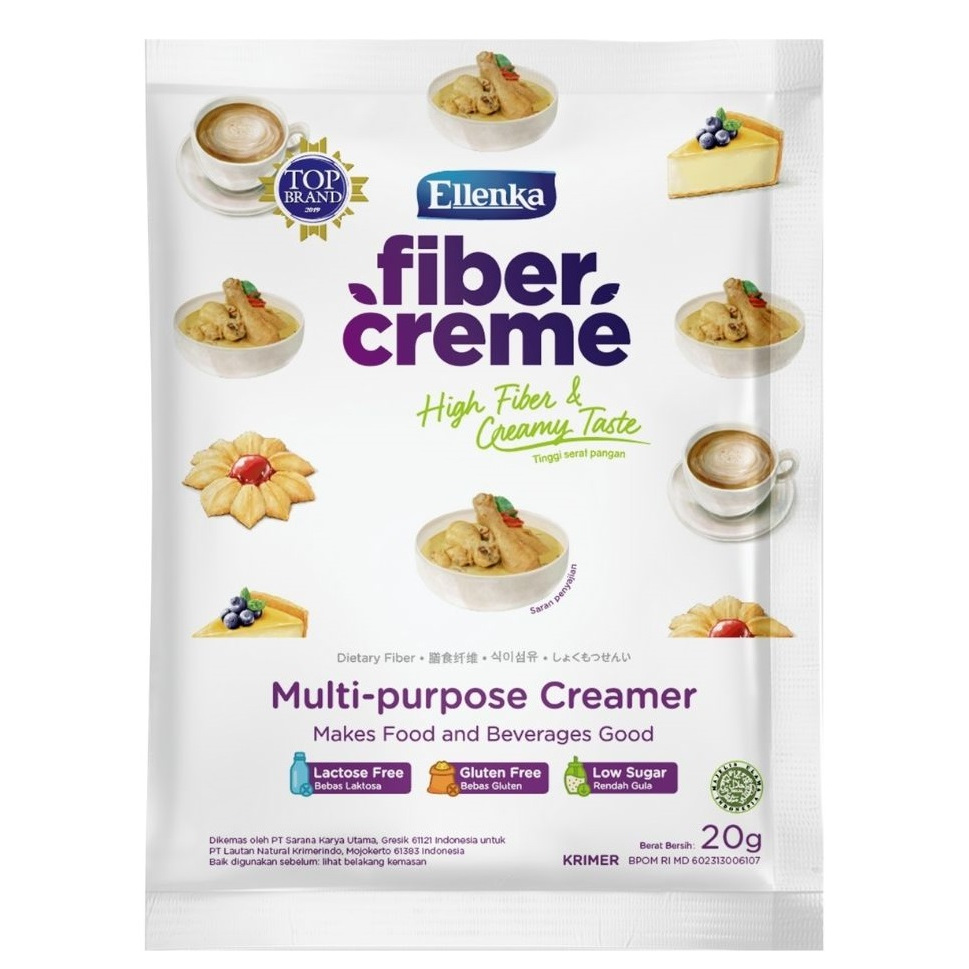 

FIBER CREME ELLENKA MULTIPURPOSE CREAMER 20gr PENGGANTI SANTAN SEHAT