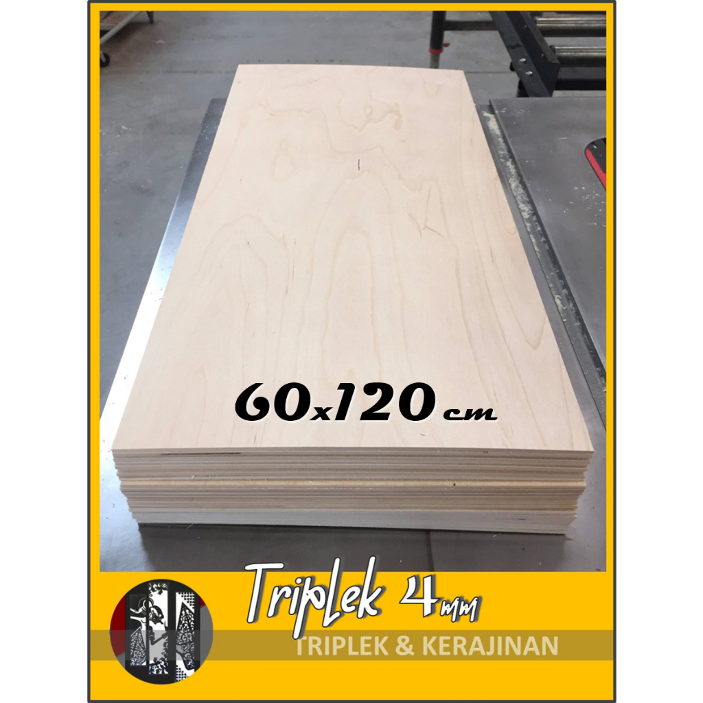 Triplek 4mm 60x120 cm (Plywood Multiplek 4 mm 60 x 120 | 120x60 | 120 x 60 cm)