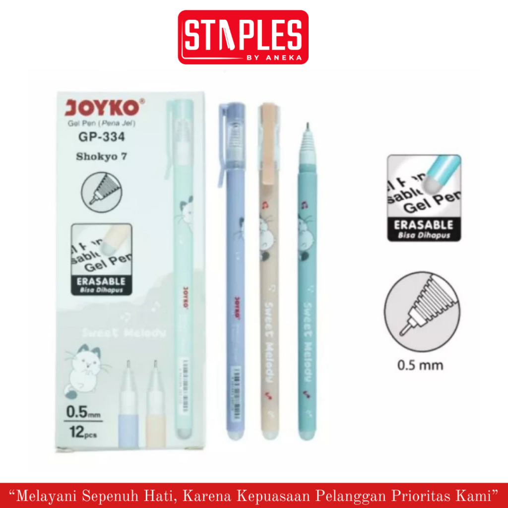 

Joyko Pena Hapus GP-334 Shokyo 7 / Erasable Gel Pen / Pena Bisa Dihapus