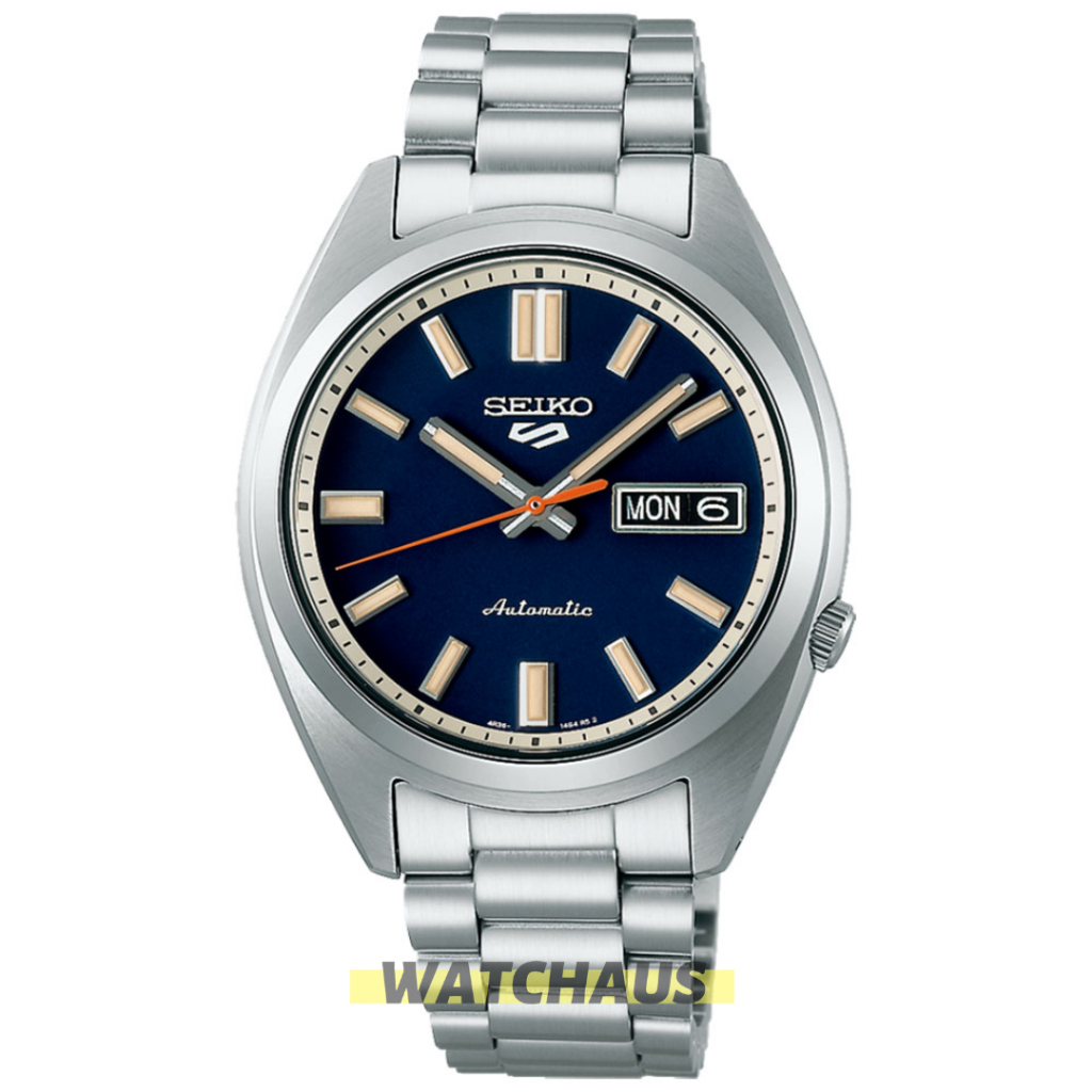 JAM TANGAN PRIA SEIKO 5 SPORT SRPK87 SRPK87K1 ANALOG AUTOMATIC SILVER BLUE STAINLESS STRAP