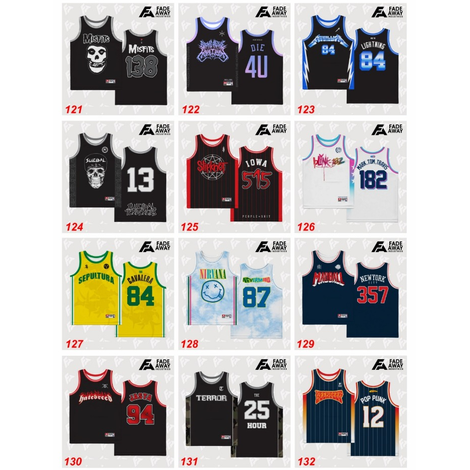 Jersey Basket BAND-BAND ROCK METAL POP PUNK POPULER