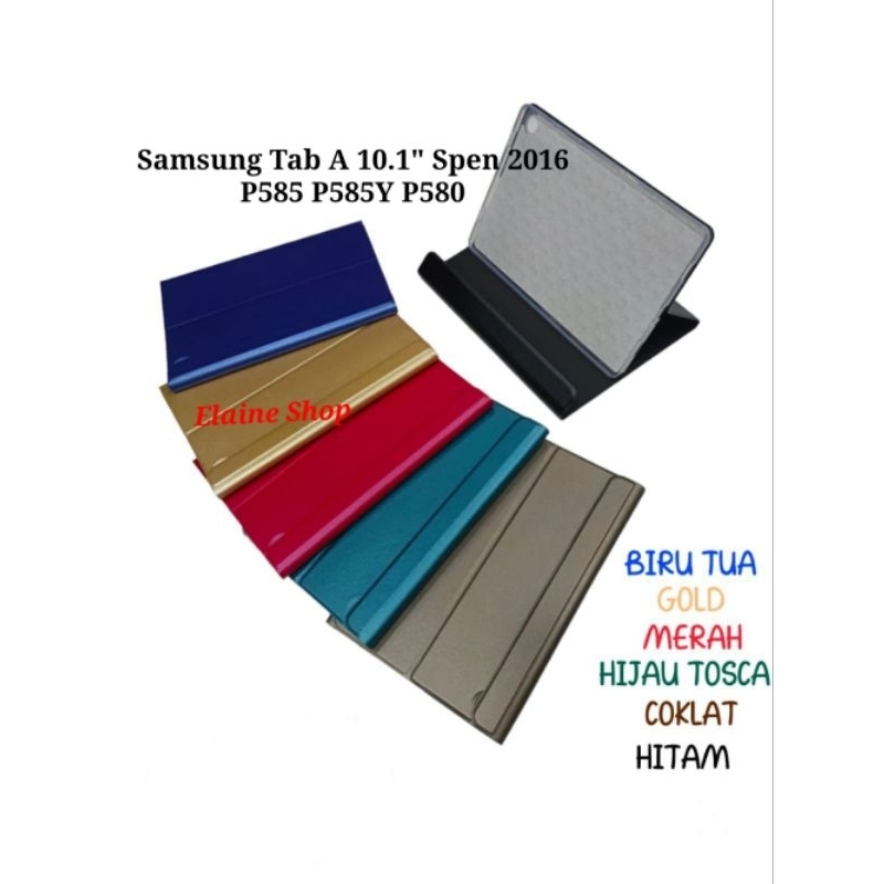 Flip Case Book Cover Samsung Galaxy Tab A 10.1 2016 Spen P585 P585Y Softcase P580