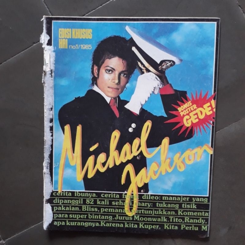 Majalah HAI edisi khusus MICHAEL JACKSON no 1 tahun 1985
