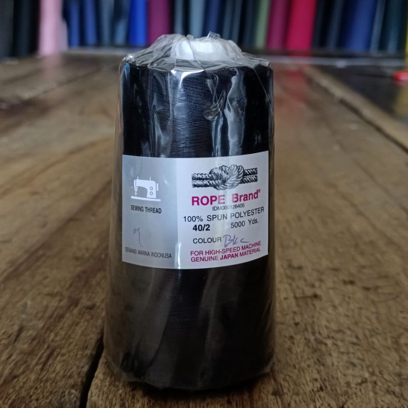Benang Jahit 40/2 (5.000yard) Merek Tambang Hitam