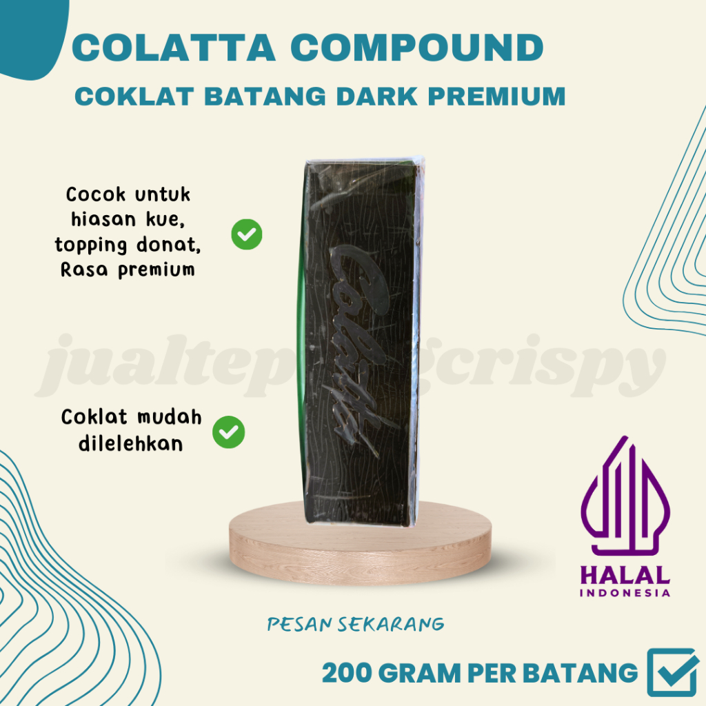 

Repack Colatta Compound Dark Chocolate | Coklat Batangan | Professional Chocolates