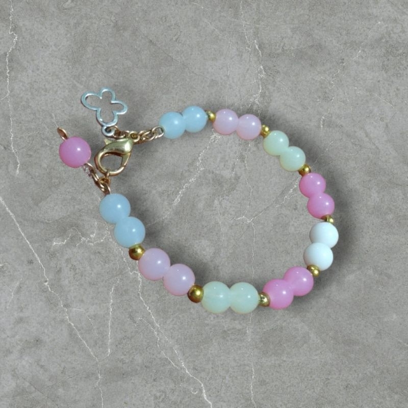 gelang manik tali karet , mainan rondom