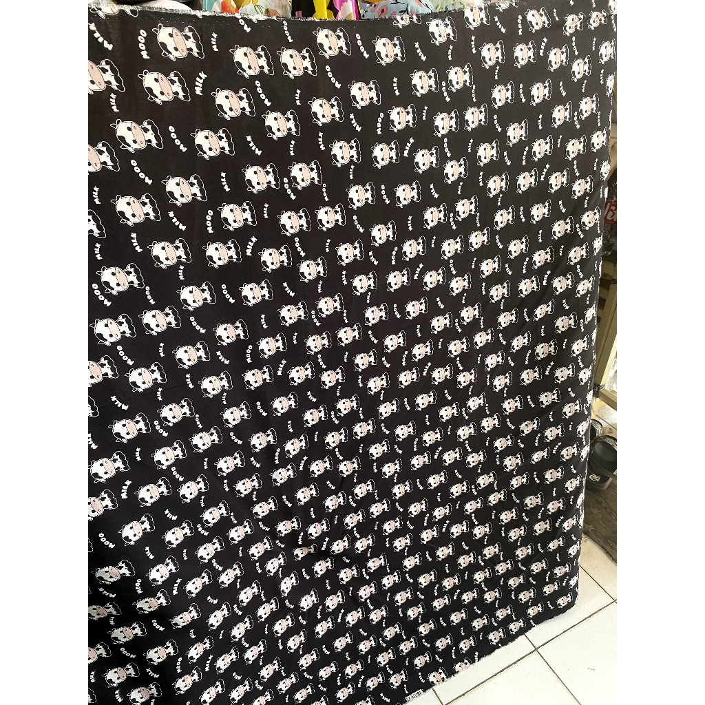 kain katun rayon viscose motif karakter lucu motif anak best seller