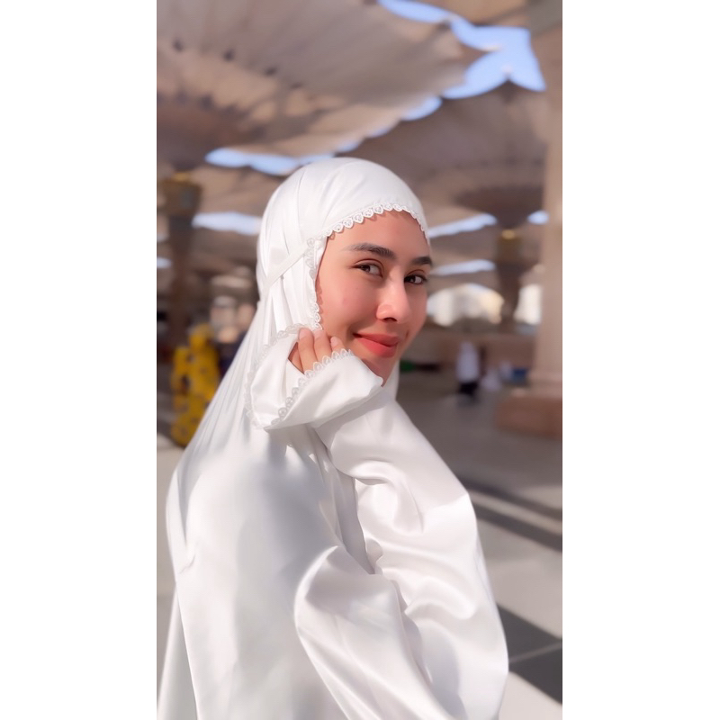 FAHIJABLOVE - Mukena Berlengan Haji Umroh Armany Silky Haifa series by Fahijablove