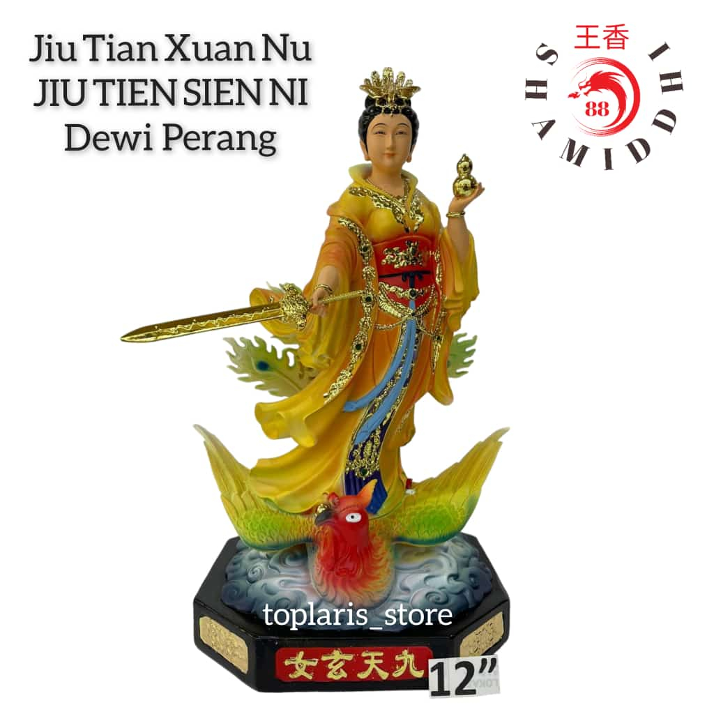 Patung Jiu Tian Xuan Nu 12in Fiber