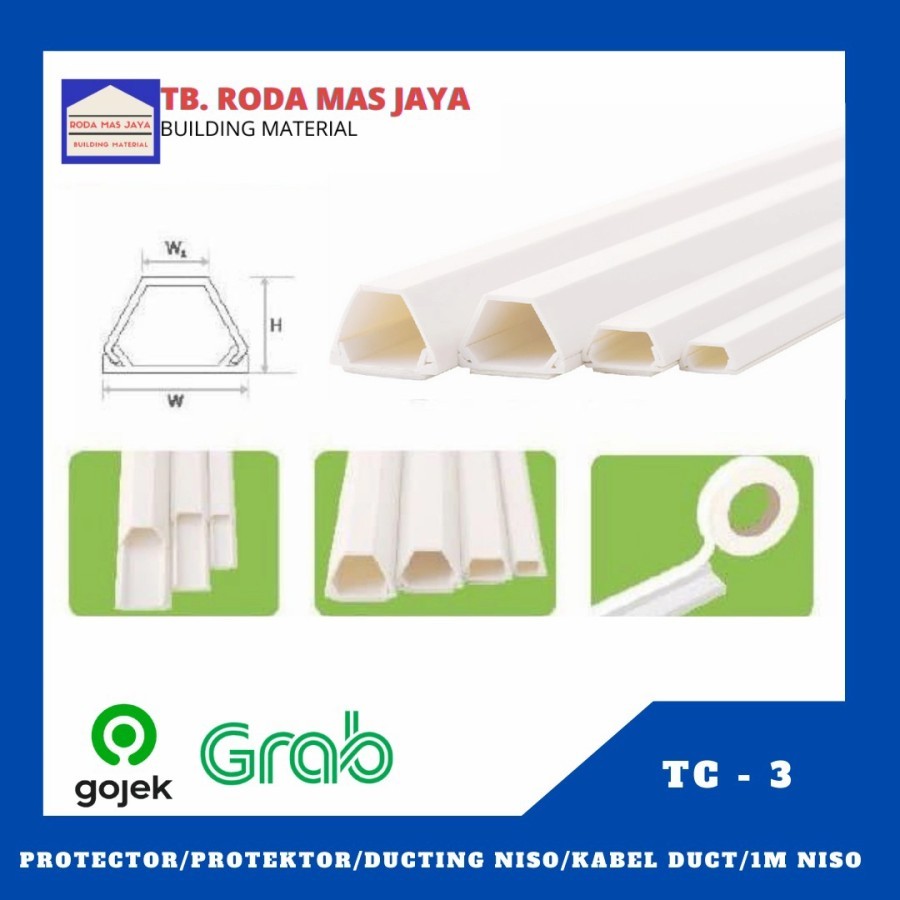 Protector/Protektor/Ducting Niso/Kabel Duct/ 1M Niso TC 3-2-4