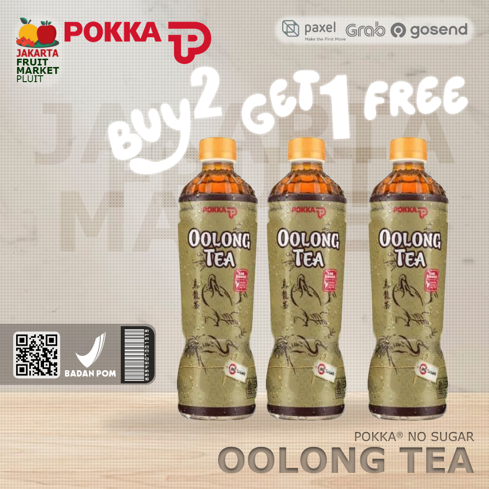 

[PROMO] B2G1F POKKA OOLONG TEA NO SUGAR minuman teh