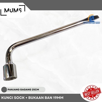 CSA Kunci Roda Mobil UK Socket 19 MM Kunci Shock L Mobil 19MM + Bukaan Ban