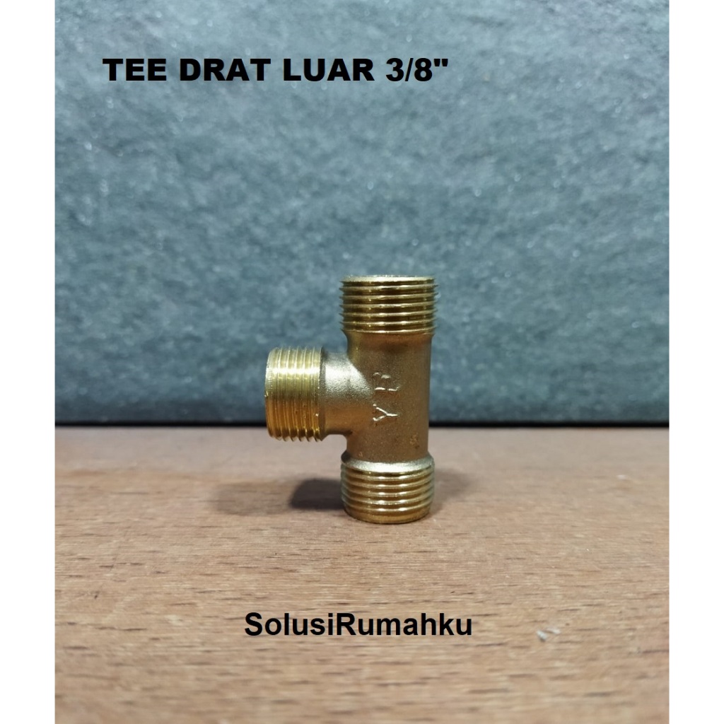 [ JKU ] TEE DRAT LUAR 3/8" / TEE DRAT LUAR 3/8 INCH ( DRAT LUAR 3 SISI )