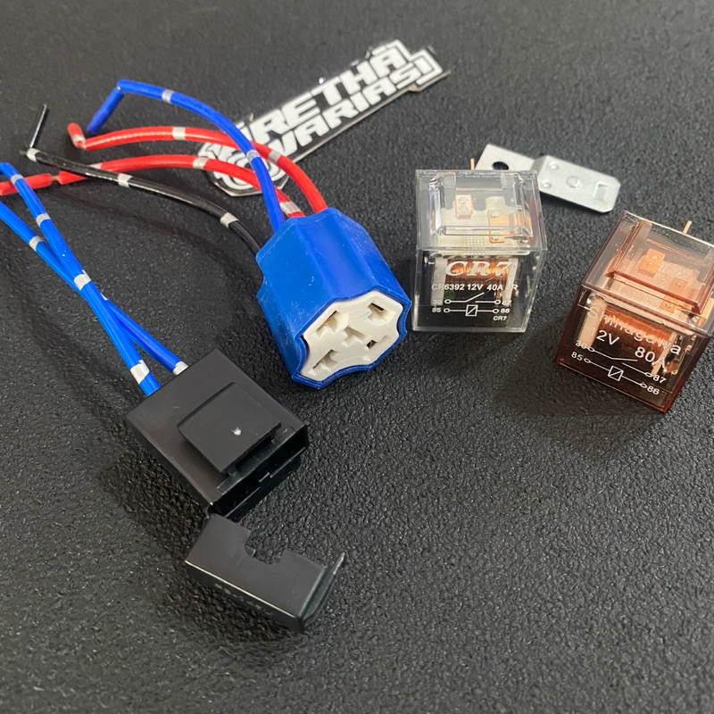 Soket Relay 4 kaki / Rumah Sekering  / Relay 4 kaki 40 Ampere CR7/  Relay 4 kaki 80 Ampere Sinagawa