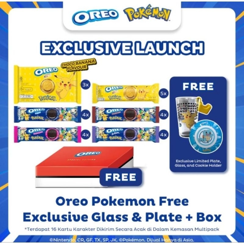 paket oreo bundle .. free 1 piring  dan 1 gelas