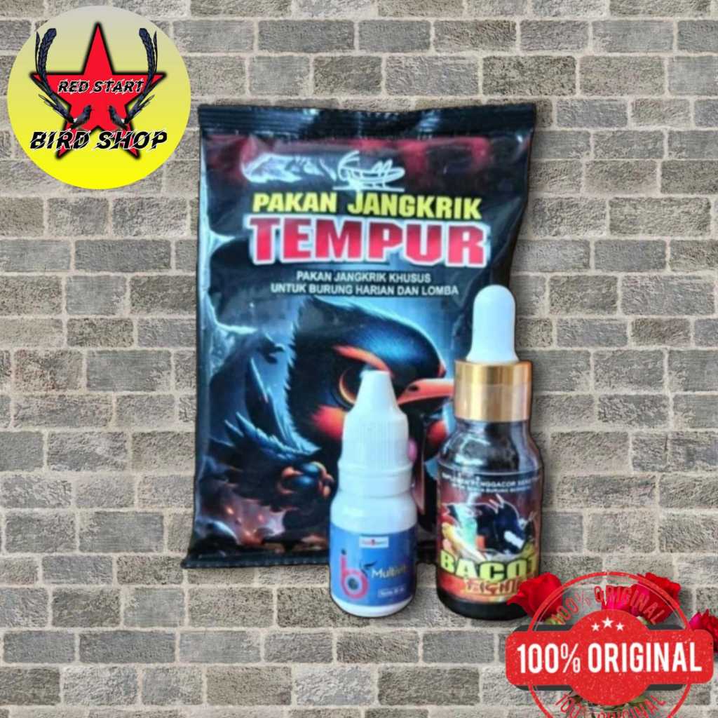 Paket Vitamin Burung Bacot Fighter IB Vit Pakan Jangkrik Tempur