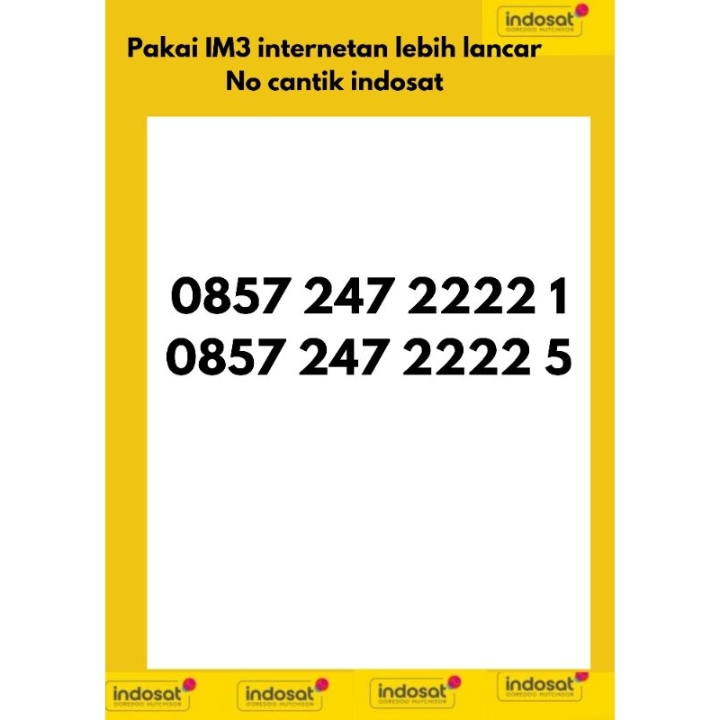 NO CANTIK INDOSAT KUARTED 2