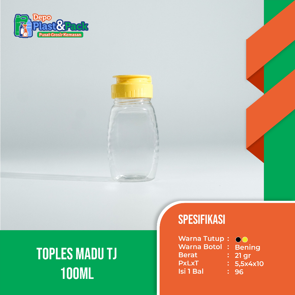 [COD] Botol Plastik - Botol Madu TJ 100ml