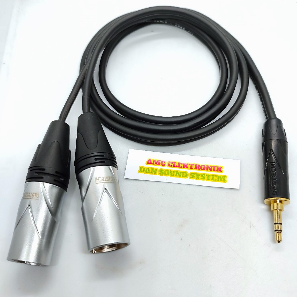 Kabel Audio Handphone Jack 3.5mm to Canon Jack input hp canon xlr DASTECH SILVER