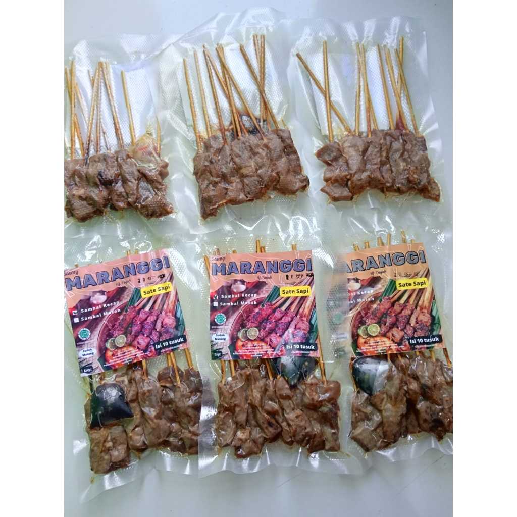 

RB Sate Maranggi Daging Sapi Isi 10 Tusuk / Sambal Matah Dan Sambal Kecap (Frozen)