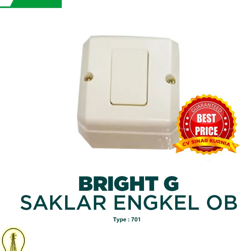 Saklar BRIGHT G 701 Engkel OB Warna Cream OUTBOW