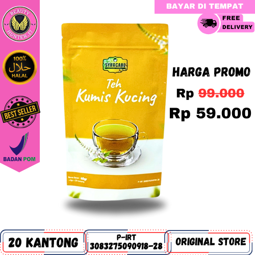 

Teh Celup Syifacare Teh Kumis Kucing Herbal Alami Batu Ginjal Original