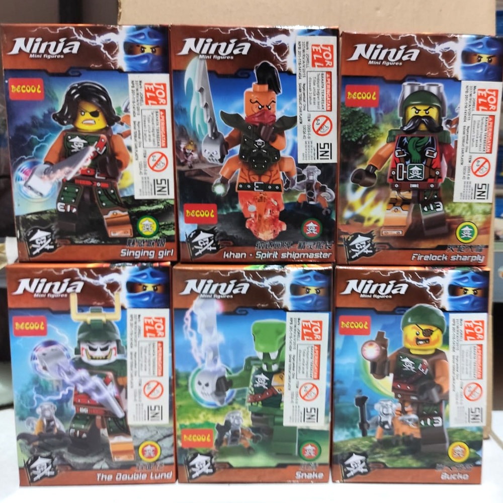 Decool - brick figure ninja villain - brick figure murah ninja - harga satuan Decool Ninja Minifigur
