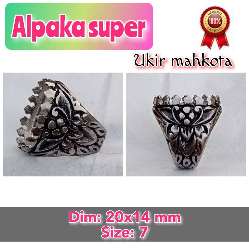 emban batu akik dan permata alpaka super ukir mahkota.28