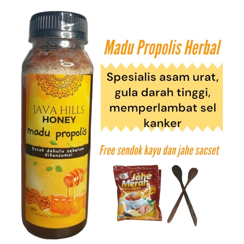 

Madu Propolis Javahills Raw Honey Herbal Java hills Asli 100% Alami Berat 320gr Mengatasi Asam Urat, Gula Darah Tinggi, Imun, Menghambat Sel Kanker