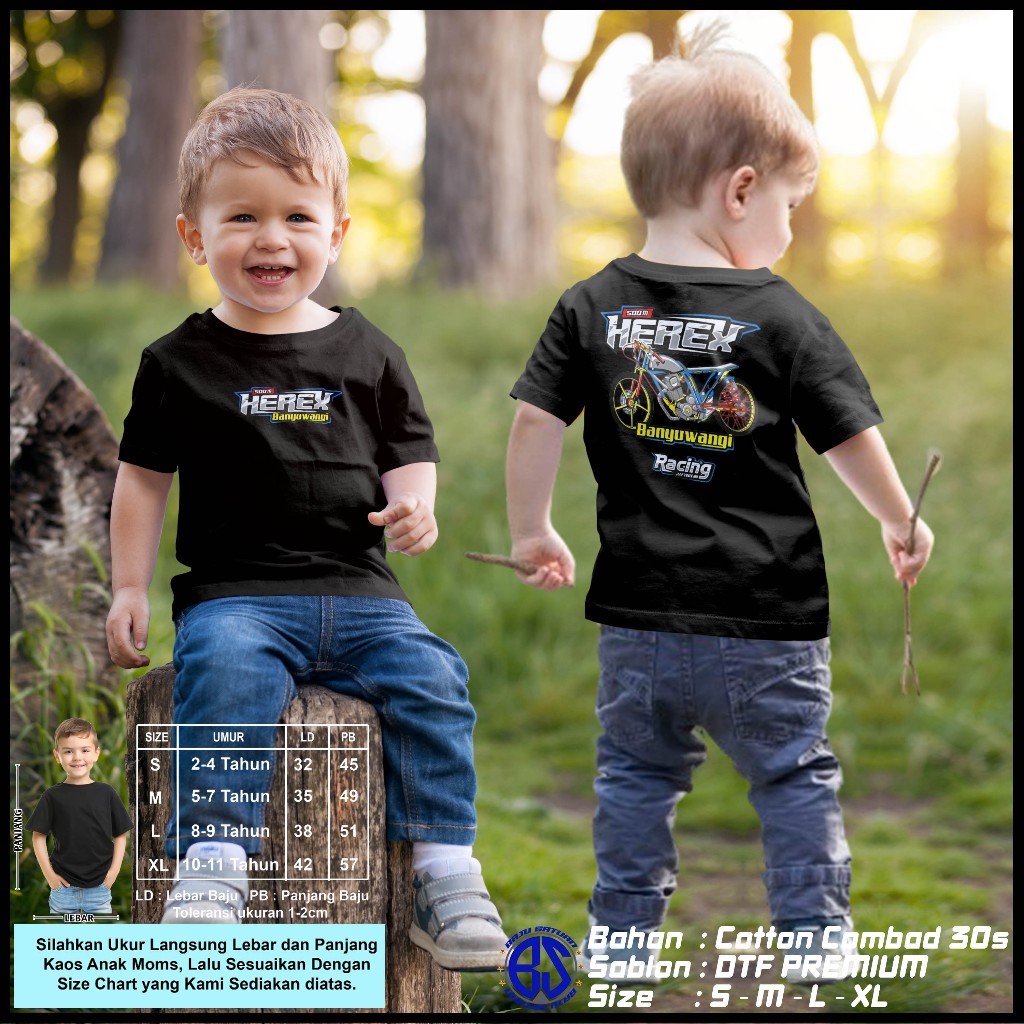 Kaos Anak - Kaos Honda CB Herex Banyuwangi - Distro Premium - Laki Laki Usia 1-11 Tahun