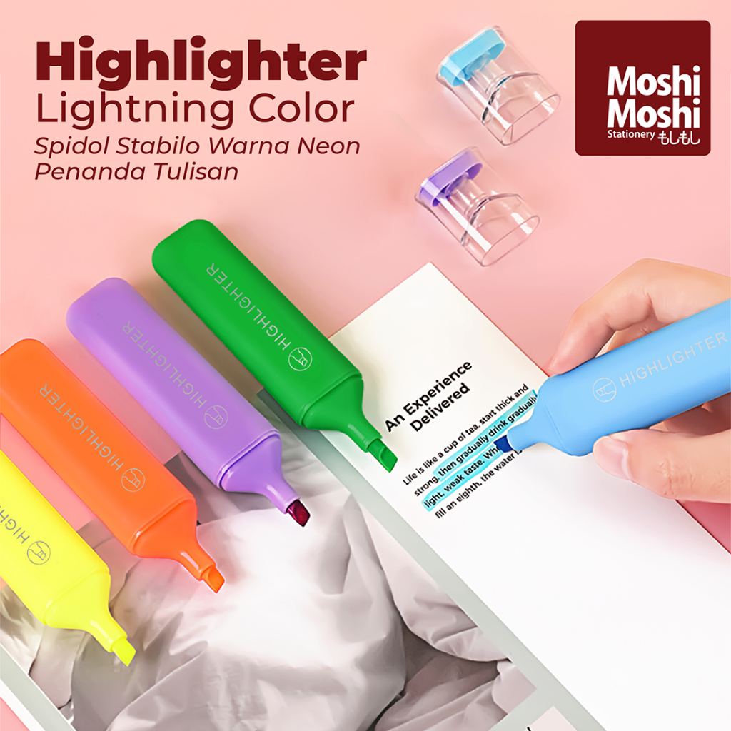 

Highlighter Lightning Neon Color Pen Marker Pena Spidol Stabilo Penanda Tulisan Warna Menyala