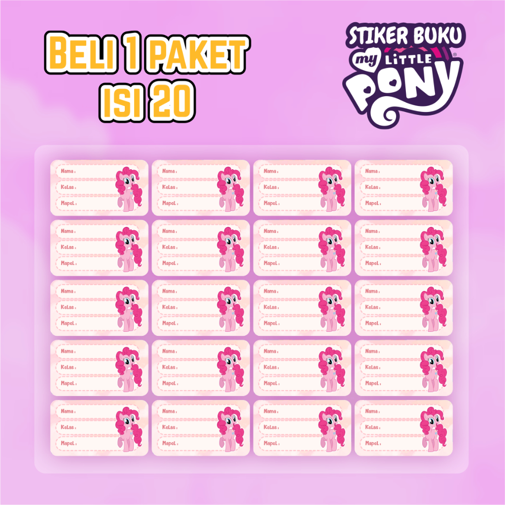 

READY STOK isi 20 Stiker Mapel - Label Buku Pelajaran Sekolah - Stiker mata pelajaran