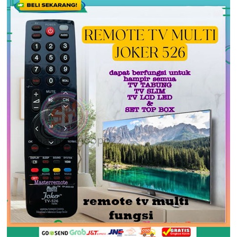 REMOT REMOTE TV MULTI / UNIVERSAL JOKER TV 526/REMOTE TV MULTI FUNGSI JOKER 256 TERLARIS