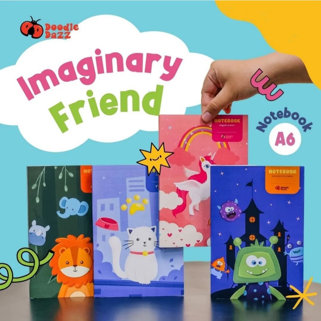 

Asaba Stationery - Doodle Dazz Buku Tulis/Notebook/Buku Catatan A6 Imaginary Friend