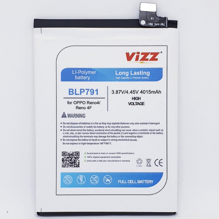 VIZZ Baterai Oppo BLP791 Batre Oppo Reno 4 / Reno 4F