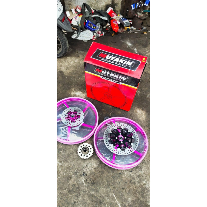 velg velek velk MUTAKIN 525 fg525 set piringan nap gir bos bosan MXKING MX KING PNP UNTUK KAWASAKI N